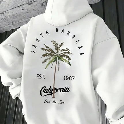 2026 hit product - Palm leaf pattern printed hoodie. Soft and comfortable. Fall and winter men's and women's top.