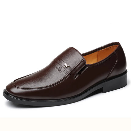 Leather Shoes Men's Business Shoes Luxury Brand Loafers Dress Moccasins Breathable Slip on Black Driving Shoes Male Formal Shoes