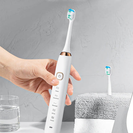 Sonic Electric Toothbrush Smart Ultrasonic Dental Teeth Whitening Rechargeable Adult Tooth Brush Sarmocare S100 With8 Brush Head