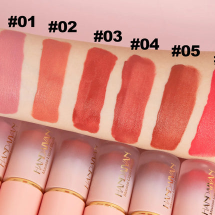 HANDAIYAN 6 Colors Liquid Matte Blush Highlighter Contouring Stick Special Contouring Multi-functional Makeup Cosmetic Blusher