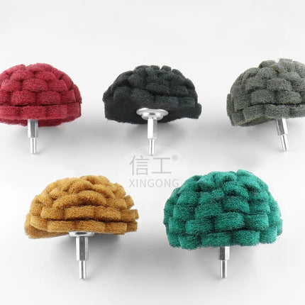 Mushroom-shaped Bacter Cloth Grinding Head with Handle, Nylon Fiber Polishing Wheel, Rust Removal and Grinding Tool
