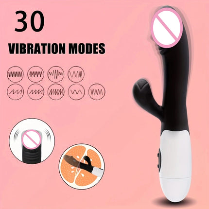 1pc G Spot Rabbit Vibrator 30 Vibration Modes, Waterproof, Perfect for Beginners & Couples - Batteries Not Included