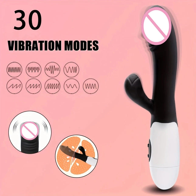 1pc G Spot Rabbit Vibrator 30 Vibration Modes, Waterproof, Perfect for Beginners & Couples - Batteries Not Included