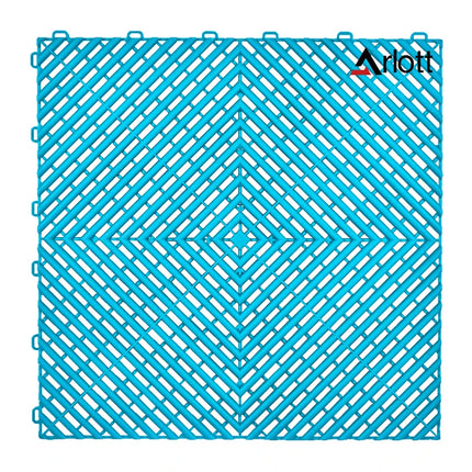 Automotive Modular Floor Plastic Interlocking Garage Floor Tiles Click Locked Hollow Drainage Car Wash Mat,40x40CM