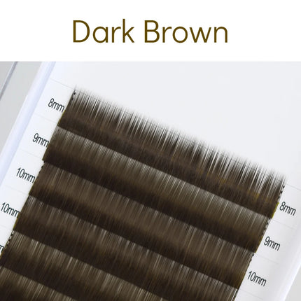 H&L SINCE 1990 High Quality Eyebrow Extensions False Natural eyebrows 12 Lines Per Tray No Curl Eyelash 4 Colorful