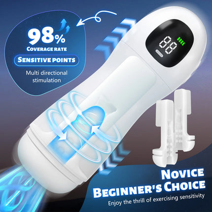 Male Masturbator Cup Vibration Blowjob Real Vagina Pocket Pussy Automatic Vibrating Bullet Penis Oral Adults Sex Toys For Man