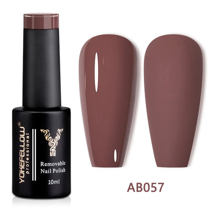 YOKEFELLOW 10ml Jelly Nude Gel Nail Polish High Quality Translucent Pink Nail Gel Varnish Soak Off UV Gel Polish Long Lasting
