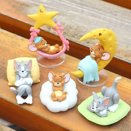Cartoon Tom and Jerry Sleep Car Ornaments Car Decoration Car Interior Accessories Automotive Interior blind box Decorations
