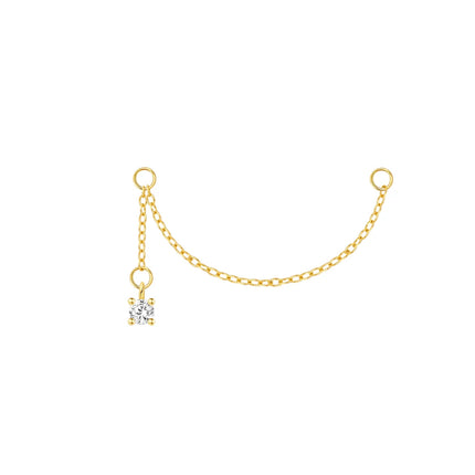 CANNER 1PC 925 Sterling Silver Chain Tassel Piercing Earrings Chain Charm Accessories For Woman Shiny Earring Fine Jewelry Gift