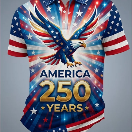 Couple Matching Usa 250 Patriotic Polo Shirt Men Women American Flag Statue Of Liberty Print Casual Breathable Sportswear Polo