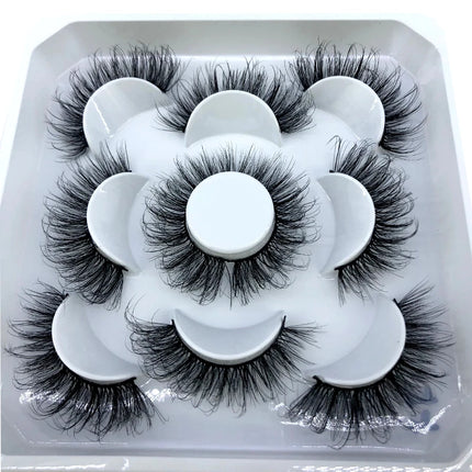 New 5 pairs 8-25mm natural 3D false eyelashes fake lashes makeup kit Mink Lashes extension mink eyelashes maquiagem