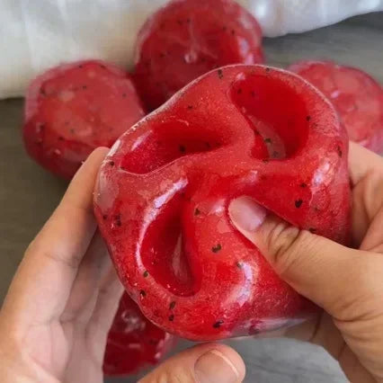 Handmade Watermelon Slushy Squishy Toy Stress Relief Squeeze Toy Soft Slow Rebound  Realistic Fruit Simulation Model Adult Gift