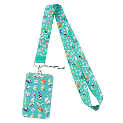 New Sakura Cherry Blossoms Flower lanyard card ID Badge Holder Keychain Pass Gym Mobile Kids Key Holder Key Rings Gift