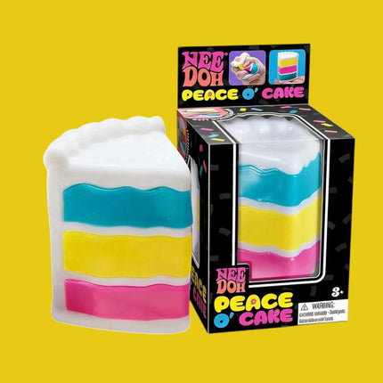 Gift NeeDoh Peace O’ Cake Colorful Squishy Toy for Kids and Adults Stress Relie, Desktop Sensory Craft Creative Educational Toy