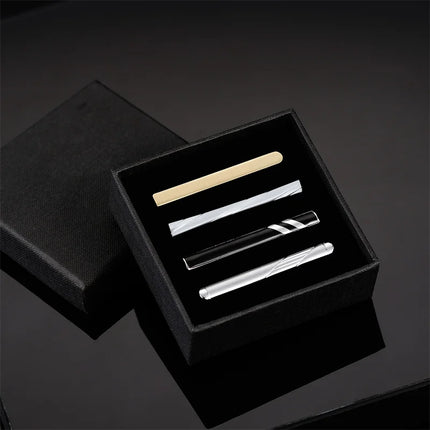Minimalist Tie Clip For Men Tie Clip To Man Shirt Business Party Gift Box Jewelry Men's Cuff Luxury Man Fashion Cufflinks Lawyer