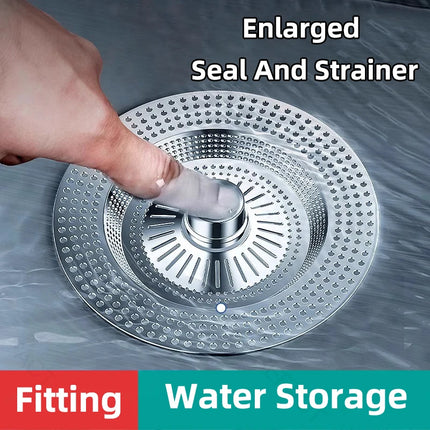 Anti Clogging Sink Food Catcher Basket Kitchen Sink Strainer Universal Kitchen Sink Stopper 304 Stainless Steel