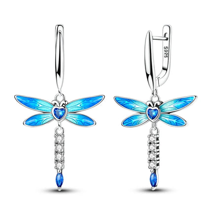 2025 New 925 Sterling Silver Earrings Simple Bow Strawberry Butterfly Hoop Stud Earrings for Wedding Party Women Jewelry Girls