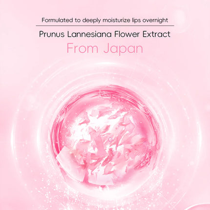 LAIKOU Sakura Lip Mask 8g - Overnight Hydrating Balm, Anti-Aging Plumping & Repair | Smooth Fine Lines, Dryness Treatment