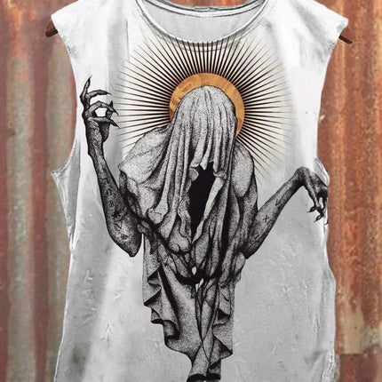 Neutral Tank Retro Satan Curse Sheep 3D Printed Tank Top Punk Style Street Fashion Casual Men's Tank Top Plus Xs-5XL