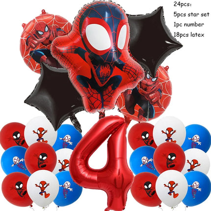 Spidey And His Amazing Friends Happy Birthday Party Decorations SpiderMan Theme Balloons Supplies Tablecloth Tableware Kids Gift