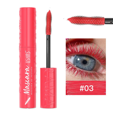 Colorful Silk Mascara Blue Red Black Cream Lengthening Waterproof Long Lasting Colored Thickening Curling Mascara Makeup