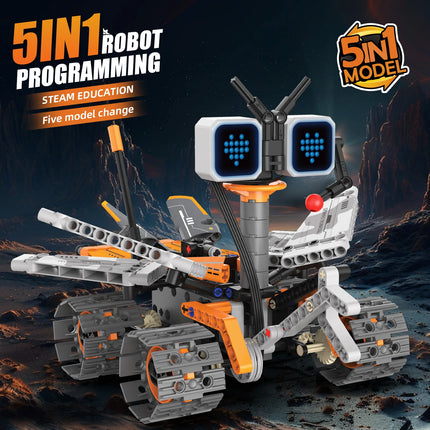 346PCS RC Transforming Robot MOC Building Blocks 5-in-1 Programmable DIY STEM Educational Toy Kids Birthday Christmas Gift