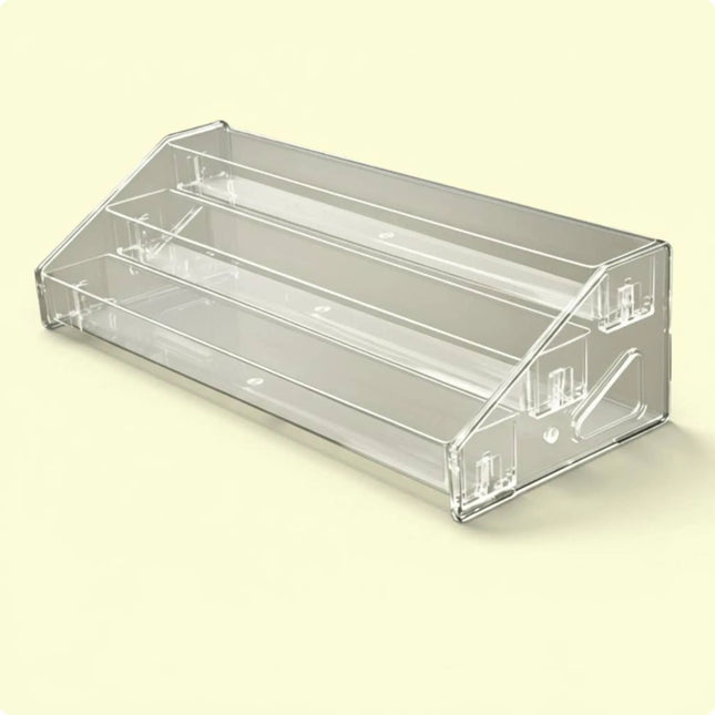 Clear Staircase Display Shelf Multi Use Tiered Figurine Display Rack Slanted Acrylic Organizer Easy to View Retail Fixture