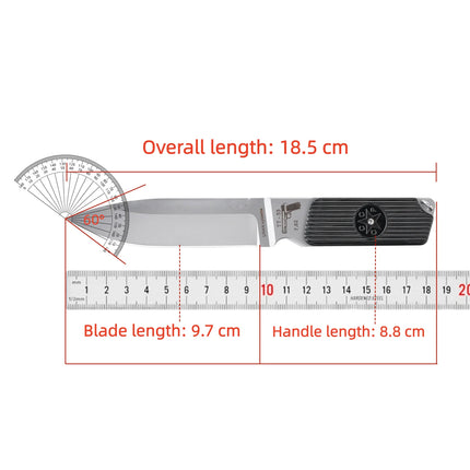 Urakov TT33 - A high-end outdoor knife from Russia, made of DC53 steel, with a carbon fiber sheath, suitable for hiking trips.