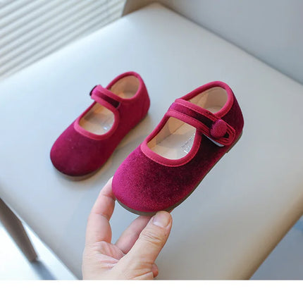 Girls Suede Flats Shoes Soft Sole Kids Moccasin Shoes Japanese Style Solid Color Simple Children's Casual Shoes Spring Autumn