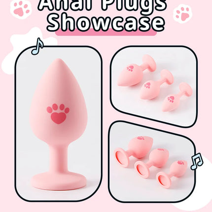 Runyu Cat Paw Anal Plug Sexy Adult Fetish Butt Plug Sexy Gadgets Penetration Anal Toy with Hairball Fox Tail But Pluk Sex Toys