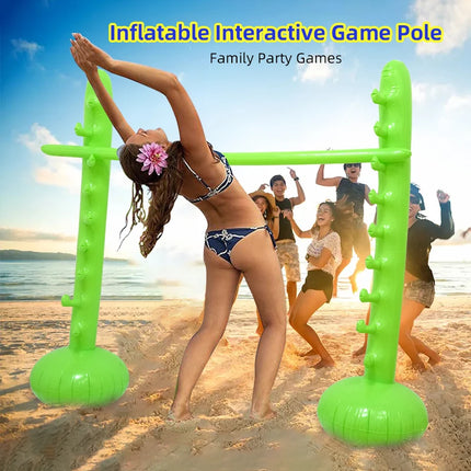 Inflatable Limbo Game Set, Outdoor Summer Party Game for Kids Adults, Backyard Carnival Interactive Play Toy