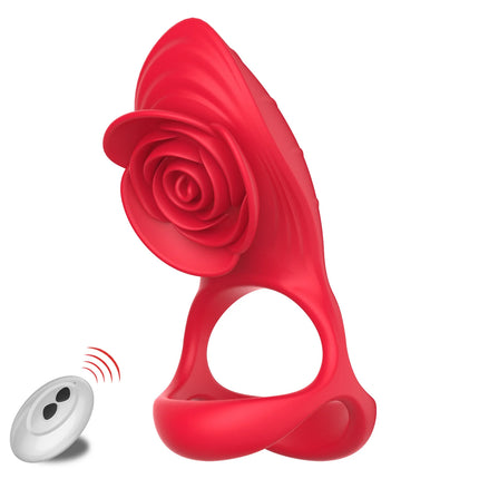 Rose Lock Ring Vibrator for Men,delayed Ring for Masturbation,stimulating Penis and Prolonging Orgasm,adult Products for Couples