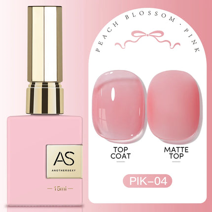 AS 15ml Pink Glass Bead Cat Magnetic Gel Nail Polish Spring Jelly Crystal Semi Permanent Moonlight Soak Off Manicure Varnish Gel