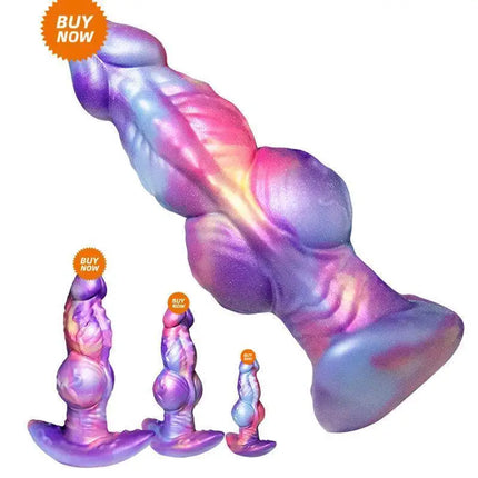 Monster Knots Dildo Anal Plug Realistic Silicone Huge Big Fantasy Toy with Suction Cup Base for Adults