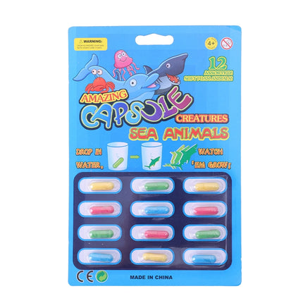 12pcs/set Creative Soaking Water Expands To Large Sponge Capsule Toys Dinosaur Sea Animal Shape Kids Bath Swimming Puzzle Toys