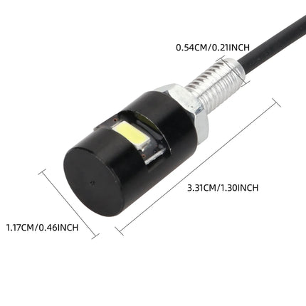 2psc 1.5W Eagle eye lamp LED Car Auto Motorcycle Tail Number Universal Screw Bolt Light DRL License Plate lamp 12V SMD for Truck