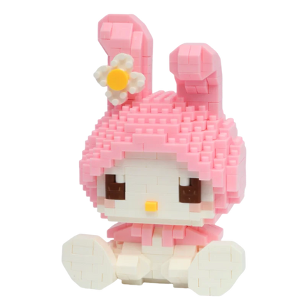 Sanrio Hello Kitty Kuromi My Melody Cinnamoroll Building Blocks Cartoon Figures Bricks Children's Assembly Toys Model Gift