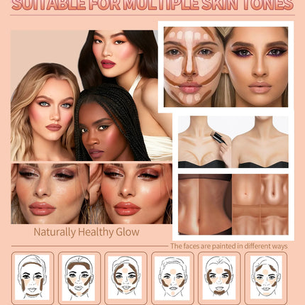 Makeup Face Contouring Bronzer Stick Highlighter 2 in 1 Matte Glitter Brightening Silkworm Blusher Rouge Cream Concealer Pen