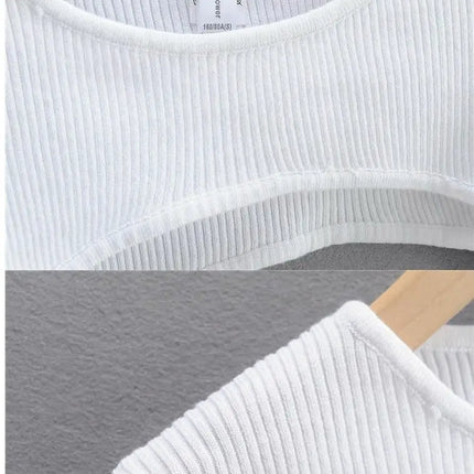 Y2k Aesthetic Clothes O-neck Black White Sexy Harajuku Knitted Tshirt 2024 T-shirts Women Long Sleeve Crop Top Spring Autumn