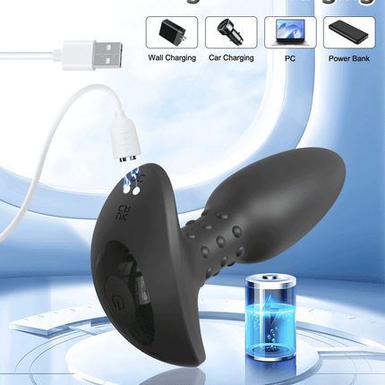 APP Control Rotation Butt Plug Anal Vibrator for Men Women 360° Wiggle Prostate Massager Anal Plug for Gay Sex Toy for Men