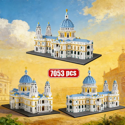 Micro Particle St. Paul's Cathedral Building Kit, Realistic Architectural Model Buildable Set, Educational STEM Toy & Creative S