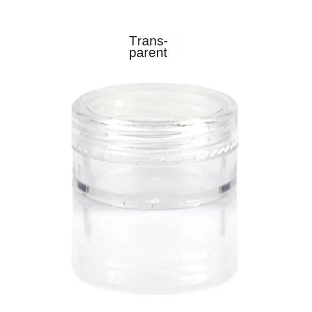 100pcs 2g/5g/10g Empty Cosmetic Makeup Jar Pots Plastic Sample Container Transparent Sample Bottles Eyeshadow Cream Lip Balm