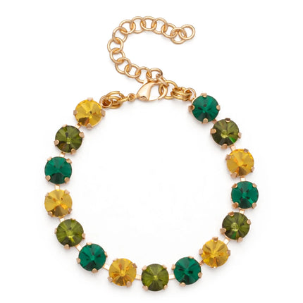 New Design Hot Deal Crystal Charms Bracelets For Women Claw Drill Set Colorful Crystal Bracelets Lobster Clasp  Link Chain