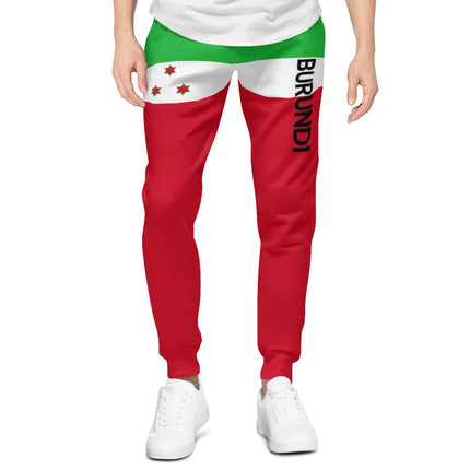 Mens Sweatpants Burundi Flag Pants with Pockets Joggers Soccer Football Multifunction Sports Sweat With Drawstring