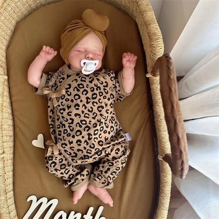 Autumn Clothes Leopard Rompers for Boys Girls Children's Clothes Newborns 0-3 Months Baby Spring Kids Monk Clothes(No Hats)