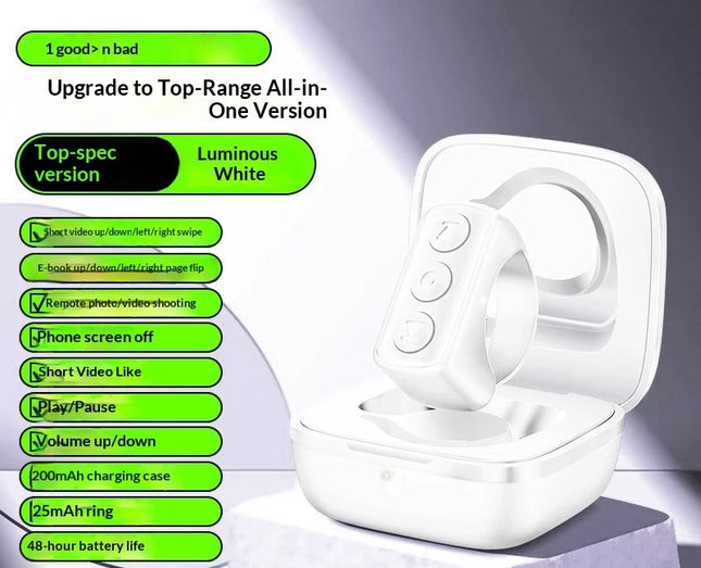 Mobile Bluetooth ring wireless remote control multifunctional remote control lazy universal gadget for Apple and Android tablets