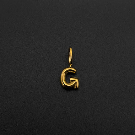 eManco Stainless Steel Gold-plated Charms Modern Style 3D Bubble Alphabet Elements DIY Necklace Bracelet Jewelry Making