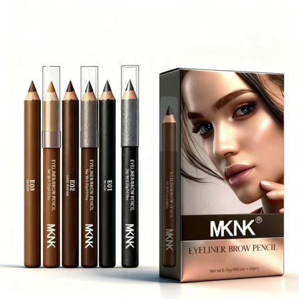Professional Multi-Function Wooden Makeup Pencil Waterproof For Eyebrows & Eyeliner  All-in-One Precision Tip Long Wear Cosmetic