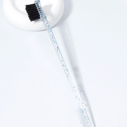 Double-sided edge control brush, beauty natural styling hair edge brush eyebrow brush, special for real hair