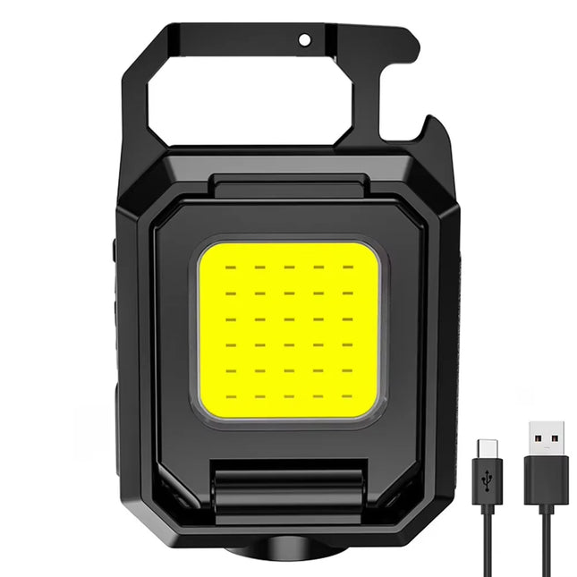 Super Bright MINI COB Keychain Flashlight Charging Lamp Camping Lights with Magnet 3 Lighting Modes for Camping Home